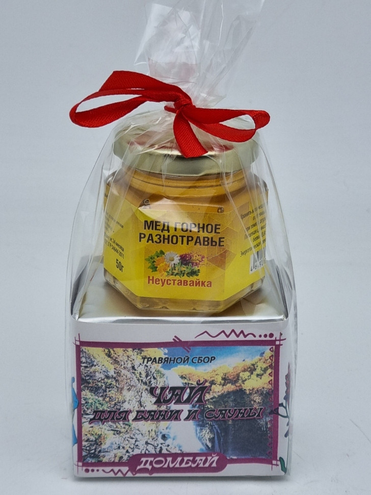 Краснополянский чай "для сауны и бани" 40гр +мед 50гр Домбай