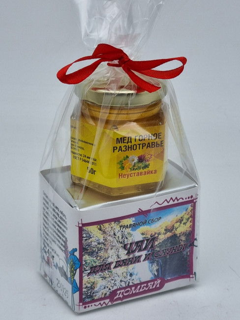 Краснополянский чай "для сауны и бани" 40гр +мед 50гр Домбай