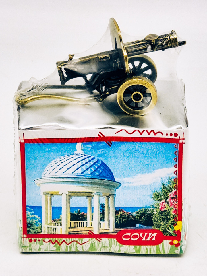 Чай черный ручной сбор 35гр Сочи с сувениром пулемет Максим