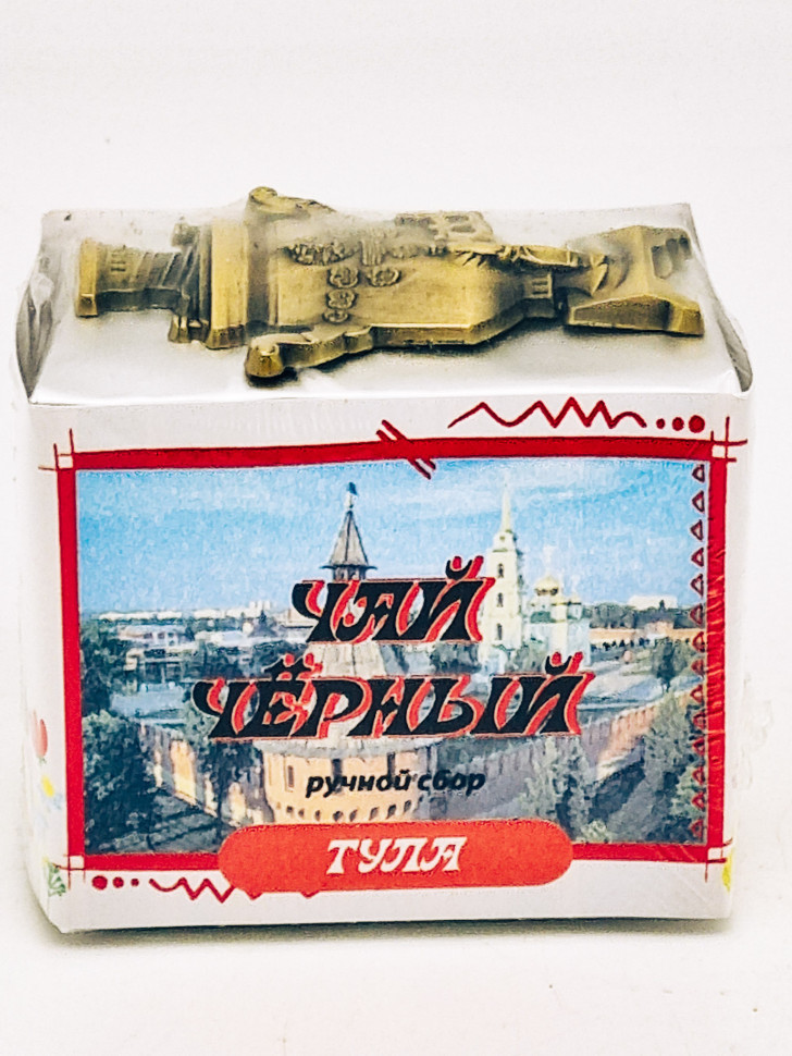 Чай черный ручной сбор 35гр Тула с сувениром магнит самовар