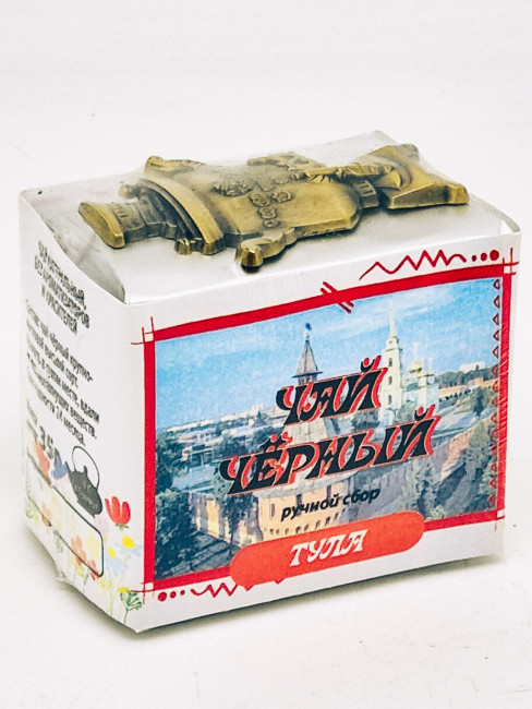 Чай черный ручной сбор 35гр Тула с сувениром магнит самовар