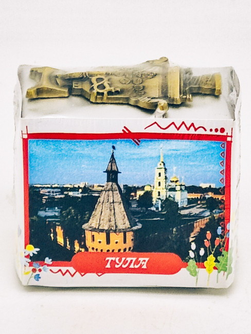 Чай черный ручной сбор 35гр Тула с сувениром магнит самовар