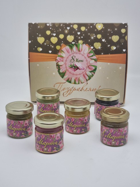 Набор 70 мёда и варенье с 8 марта Набор 70 мёда и варенье с 8 марта