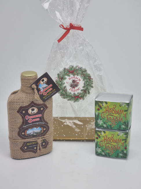 Набор 565 Праздничный чай черный, зеленый и бальзам Фишт с новым годом Набор 565 Праздничный чай черный, зеленый и бальзам Фишт с новым годом