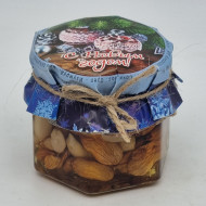 Мед с орехами ассорти 90гр с новым годом