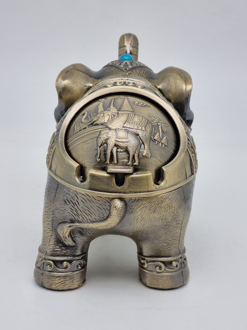 Пепельница с крышкой металл Слон №1 Пепельница с крышкой металл Слон №1