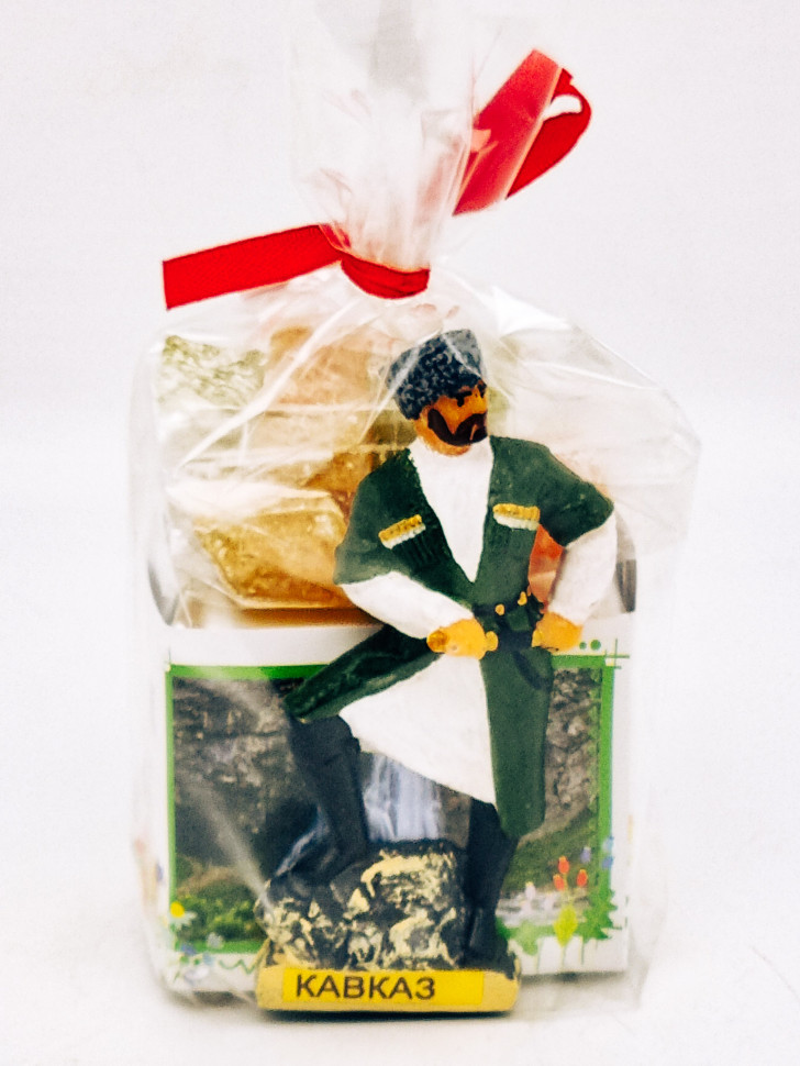 Чай зеленый ручной сбор 40гр +лукум 50гр Абхазия с магнитом