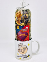 Подарочный набор бабушке краснополянский чай "Букет здоровья" 100гр в кружке 300мл