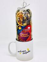 Подарочный набор бабушке краснополянский чай "Букет здоровья" 100гр в кружке 300мл