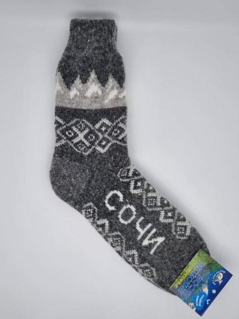 Носки мужские вязаные серые №24 "Сочи" Носки мужские вязаные серые №24 "Сочи"