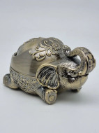 Пепельница с крышкой металл Слон №2