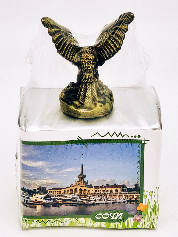 Чай зеленый ручной сбор 40гр Сочи с сувениром орел средний