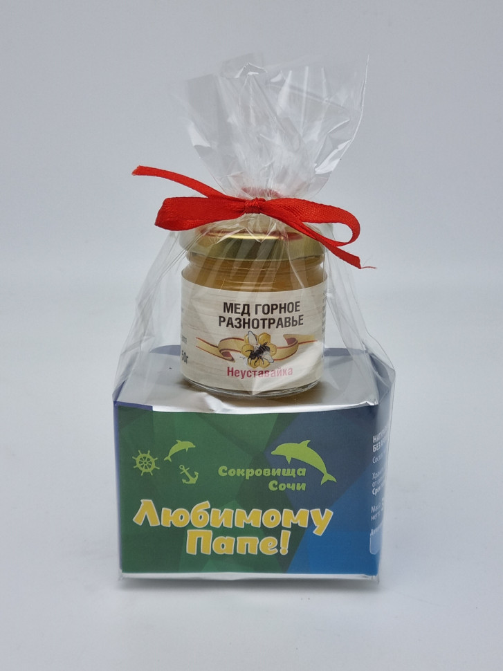 Чай черный бандеролька "Любимому папе" 35гр + мед 50гр