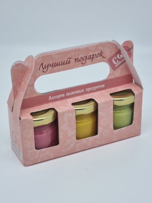 Набор Праздничный 1А 3 меда лучший подарок Набор Праздничный 1А 3 меда лучший подарок