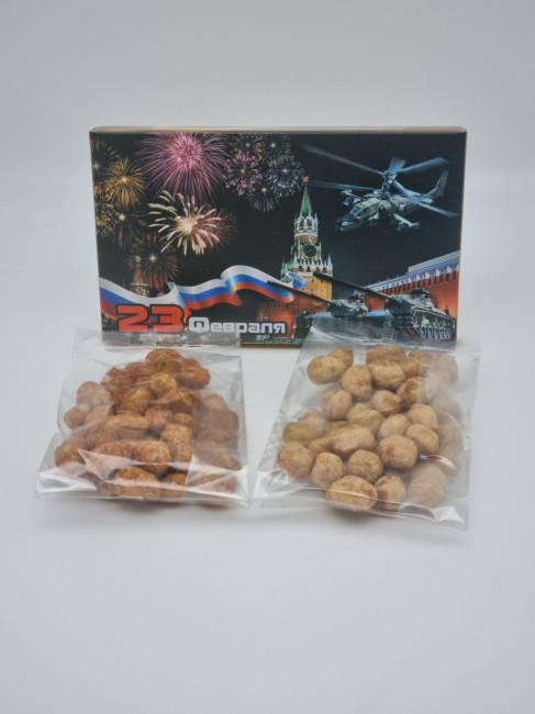 Набор Арахис в хрустящей оболочке "Бекон и Кавказский соус" с 23 февраля Набор Арахис в хрустящей оболочке "Бекон и Кавказский соус" с 23 февраля