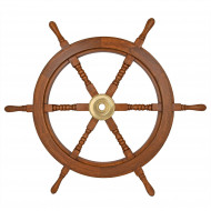 Штурвал деревянный диаметр 120см