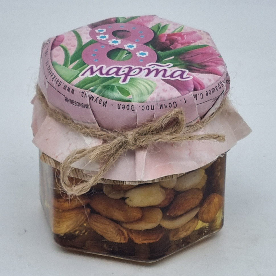 Мед с орехами ассорти 90гр с 8 марта
