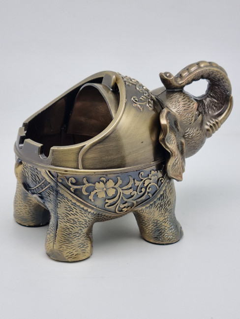 Пепельница с крышкой металл Слон №3
