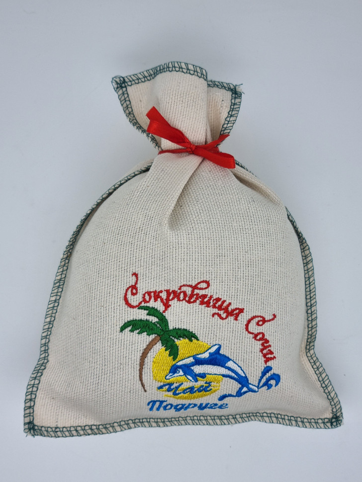 Чай черный в сувенирном мешке с вышивкой подруге 140гр