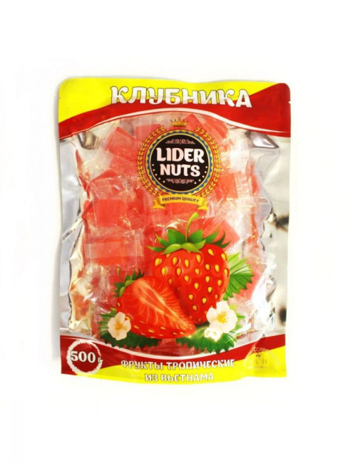 Клубника кубики "LIDER NUTS" 500гр