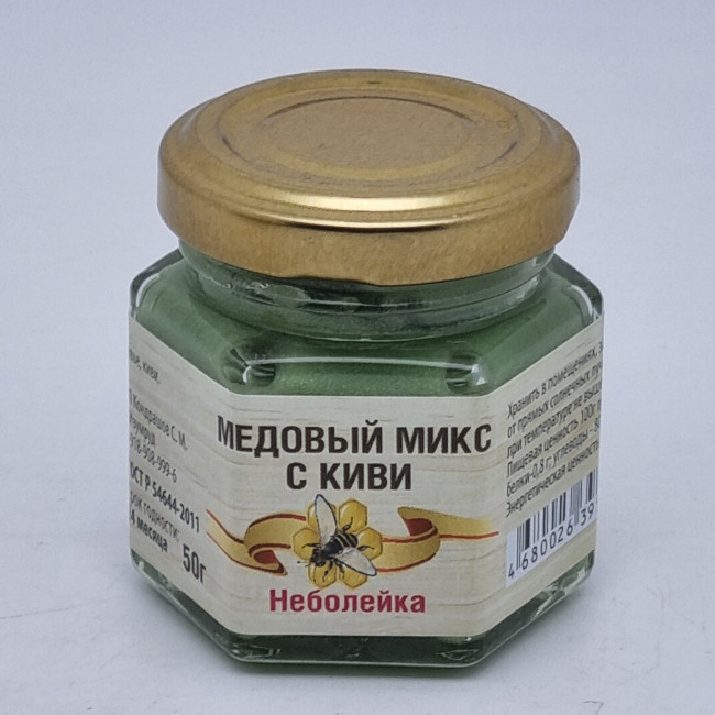 Мед микс киви "Неболей-ка" 50гр Мед микс киви "Неболей-ка" 50гр