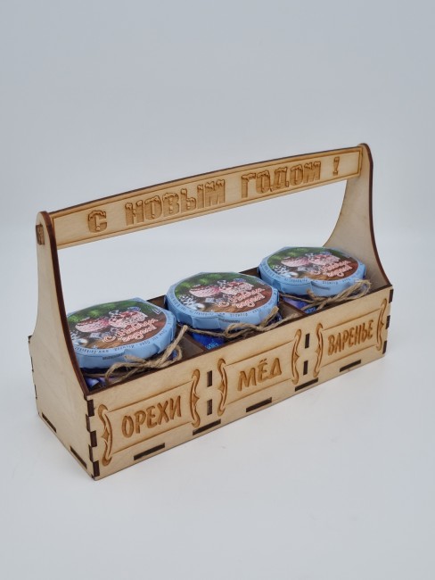 Набор 52 Подарочный варенье, мед акациевый, мед с орехами с новым годом