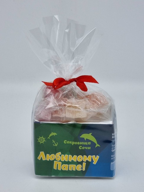 Набор чай черный в бандерольке с лукумом Любимому папе 85гр Набор чай черный в бандерольке с лукумом Любимому папе 85гр