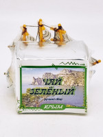 Чай зеленый ручной сбор 35гр с сувениром парусник магнит Крым