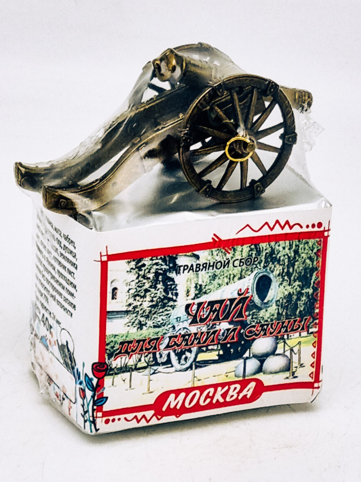 Краснополянский чай "для сауны и бани" 40гр с сувениром пушка Москва