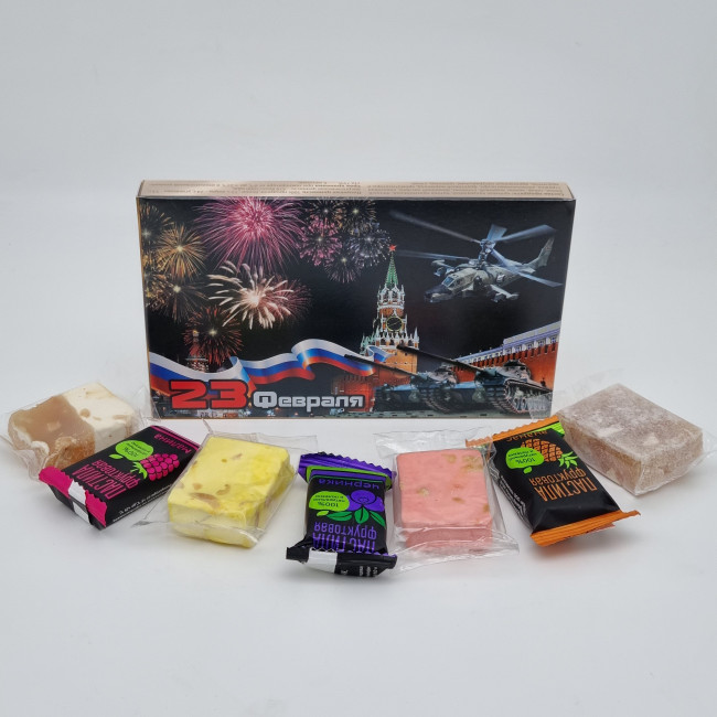 Набор Праздничный нуга, мальбан, пастила с 23 февраля