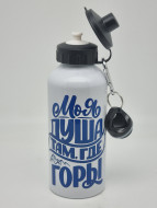 Бутылка 600мл для воды алюминиевая 22