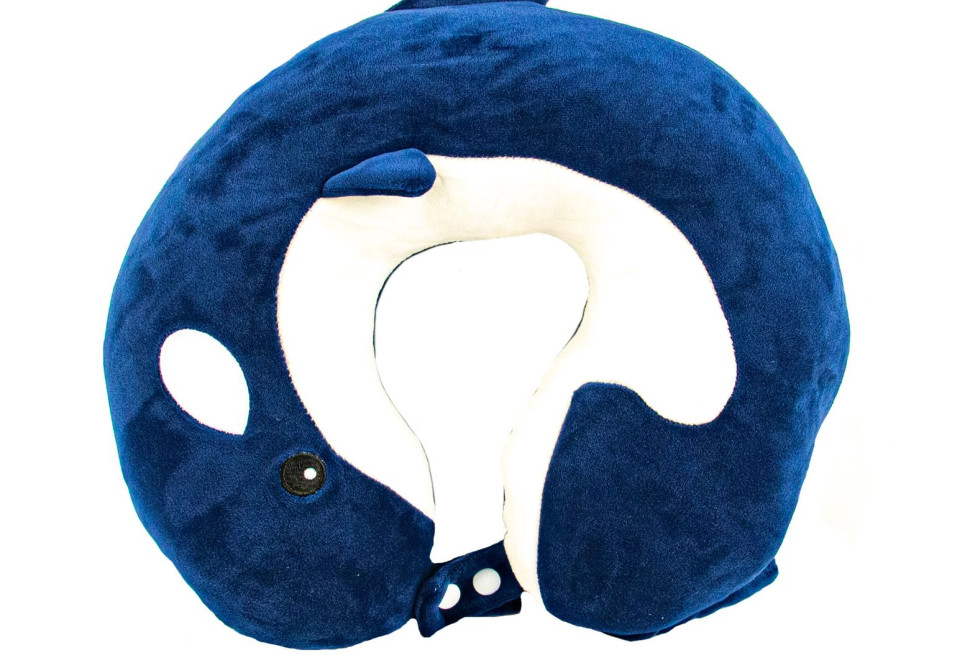 Дельфин игрушка-дорожная подушка 34*26см