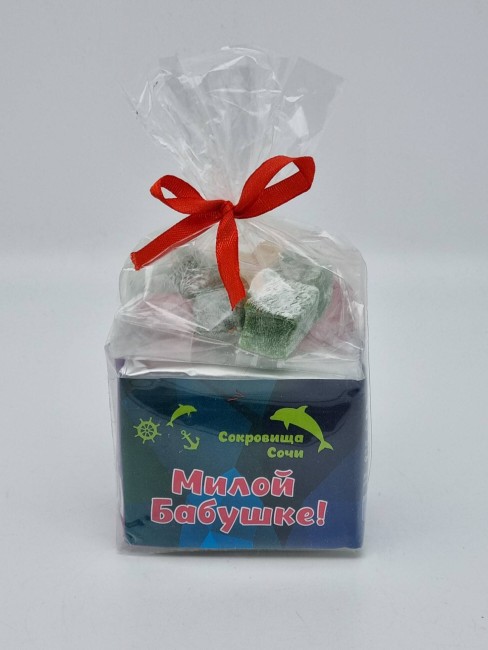 Набор чай черный в бандерольке с лукумом Милой бабушке 85гр