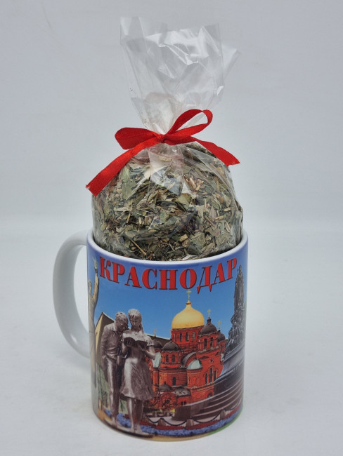 Кружка 250мл с краснополянским чаем 50гр "Краснодар 1"