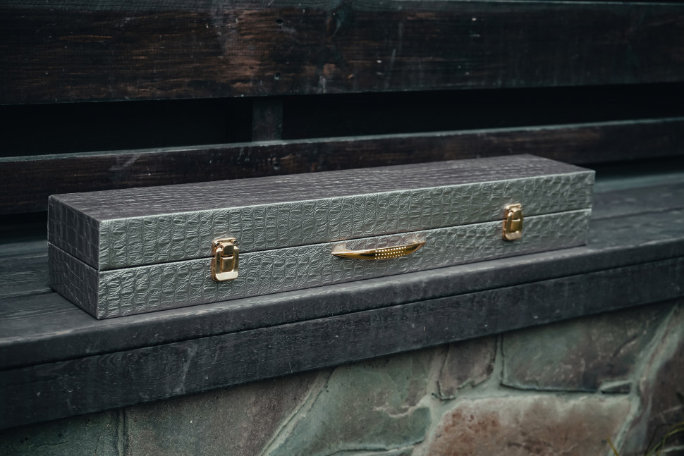 Набор №13 "Малыш" в коробке кожзам 4 шампура