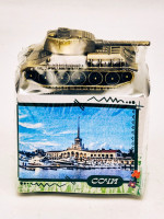 Чай зеленый ручной сбор 40гр Сочи с сувениром танк Т-34 средний