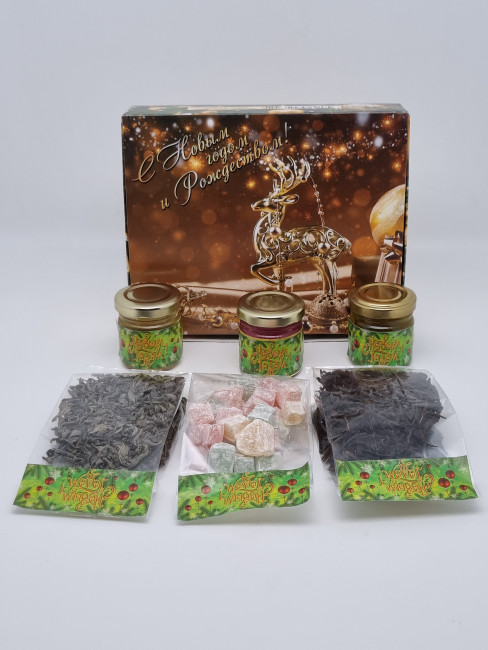 Набор 69 Праздничный мед, варенье, сладости, чай с Новым годом Набор 69 Праздничный мед, варенье, сладости, чай с Новым годом