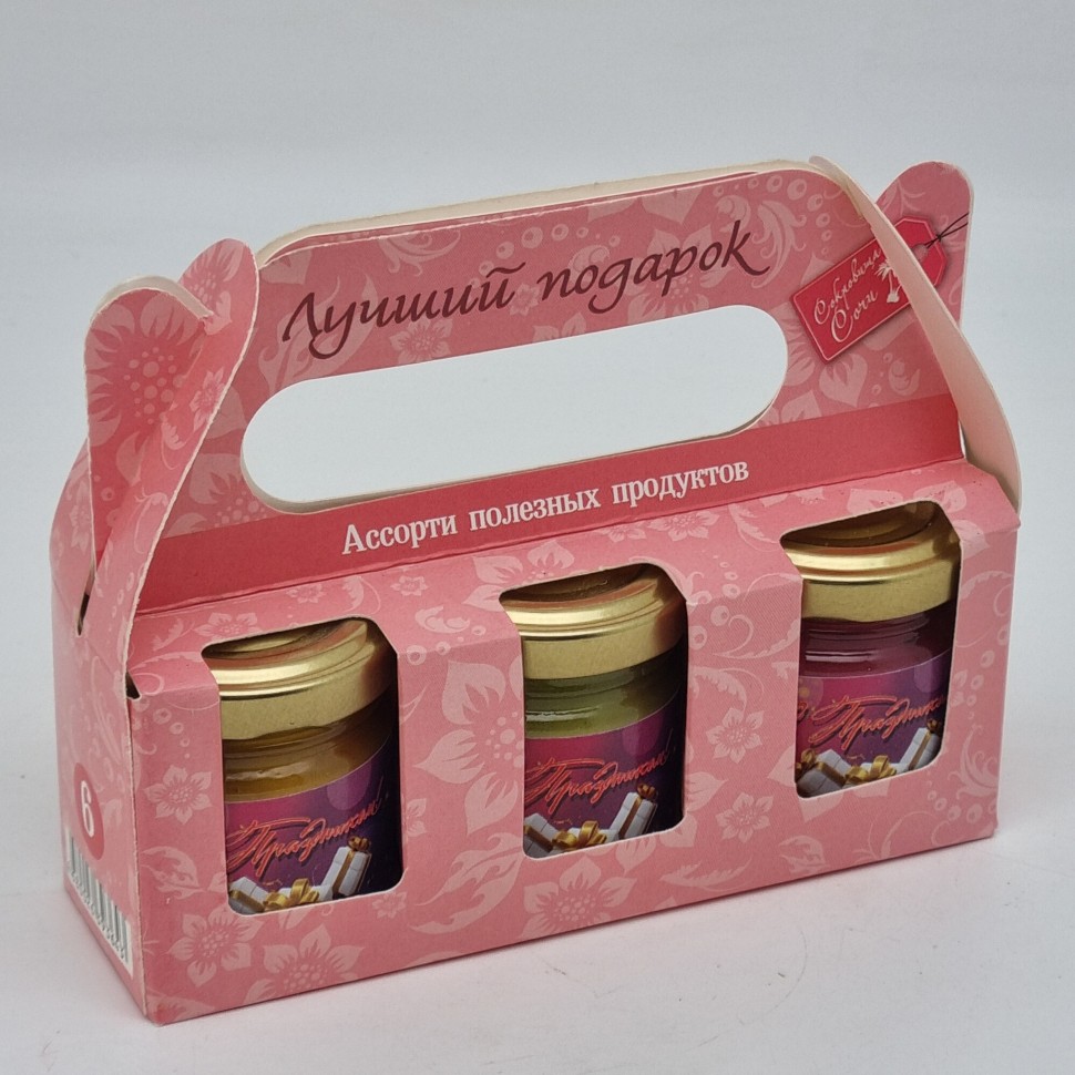 Набор2 Праздничный 3 меда лучший подарок