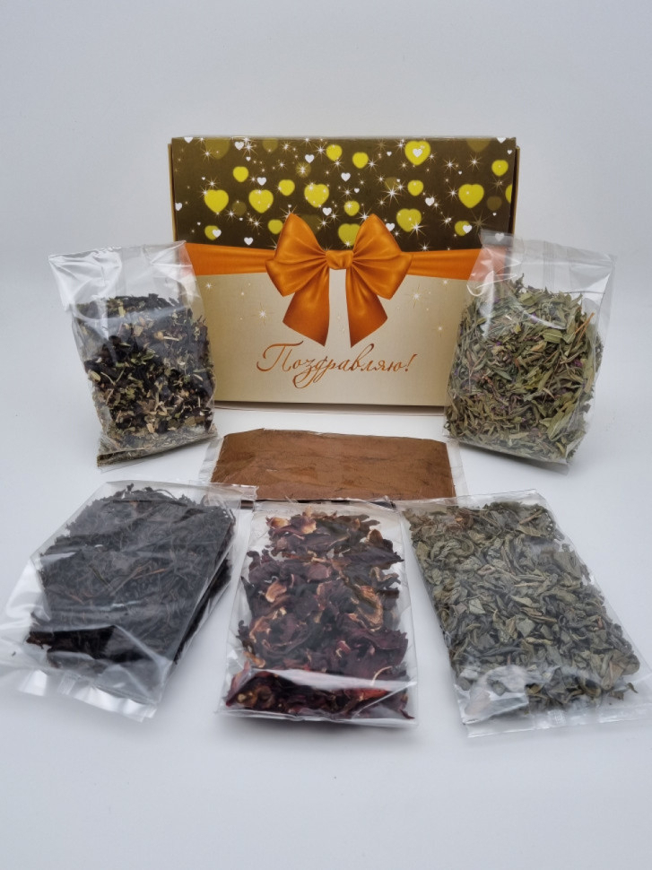 Набор Праздничный  ассорти 5 видов чая и кофе лучший подарок