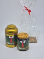 Набор 190 Праздничный чай ВИП и мед каштановый с 23 февраля