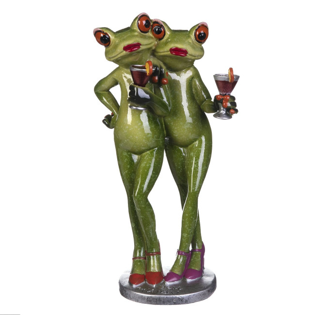 Фигурка 2 лягушек с бокалами 9,5*6,5*18,5см Фигурка 2 лягушек с бокалами 9,5*6,5*18,5см