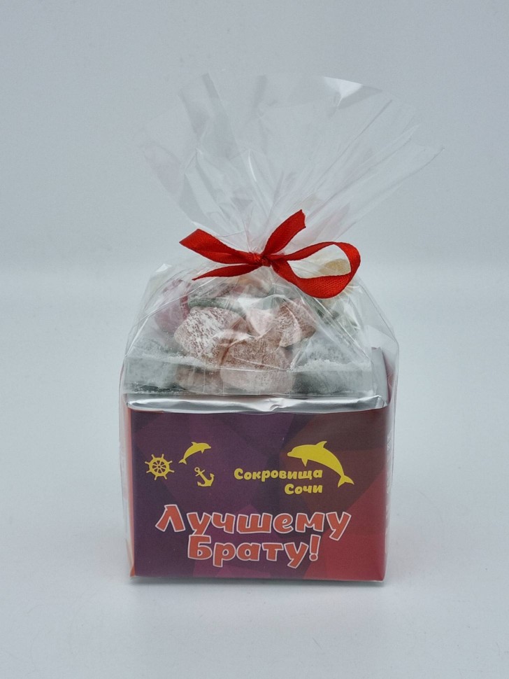 Набор чай черный в бандерольке с лукумом Лучшему брату 85гр