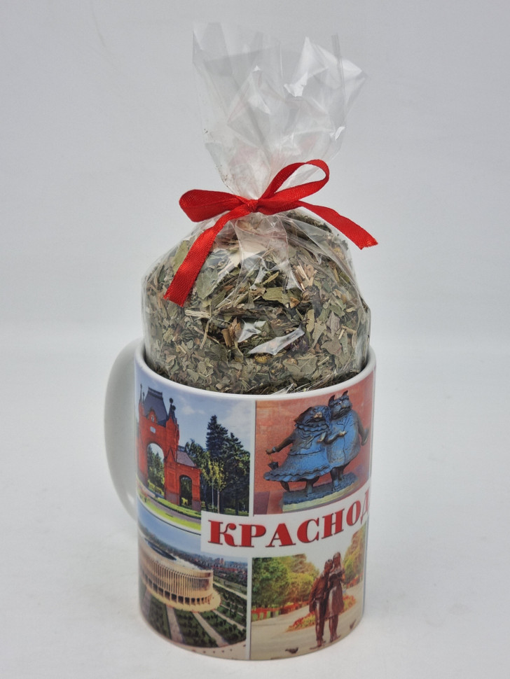 Кружка 250мл с краснополянским чаем 50гр "Краснодар 2"