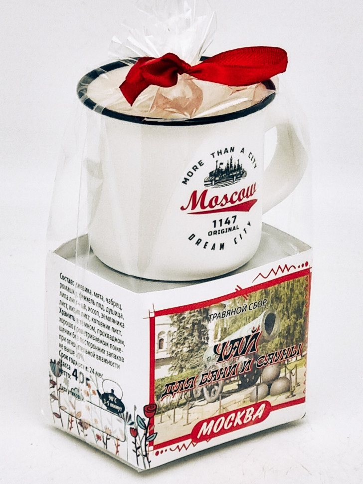 Краснополянский чай "для сауны и бани" 40гр + кружка мини Москва