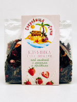 Чай зеленый с добавками "Клубника со сливками" 100гр