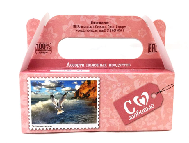 Мед с орехами ассорти 50гр Мед с орехами ассорти 50гр