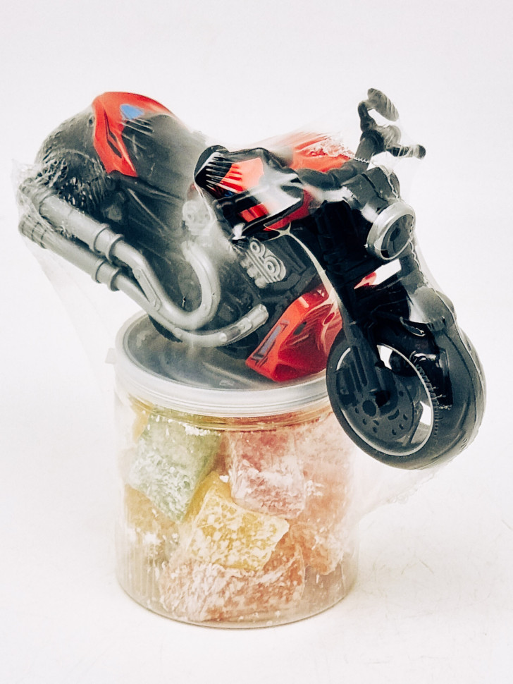 Мотоцикл инерционый + рахат-лукум 100гр