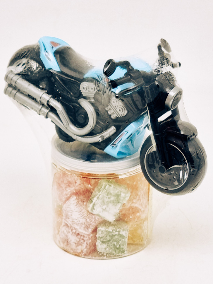 Мотоцикл инерционый + рахат-лукум 100гр