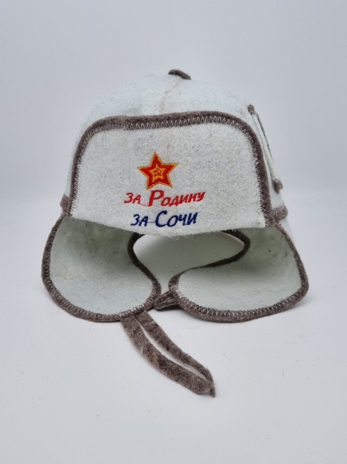 Шапка для бани ушанка "За родину"