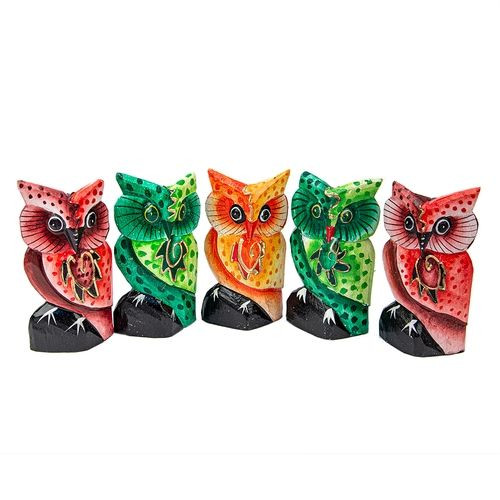 Набор пять сов 12см